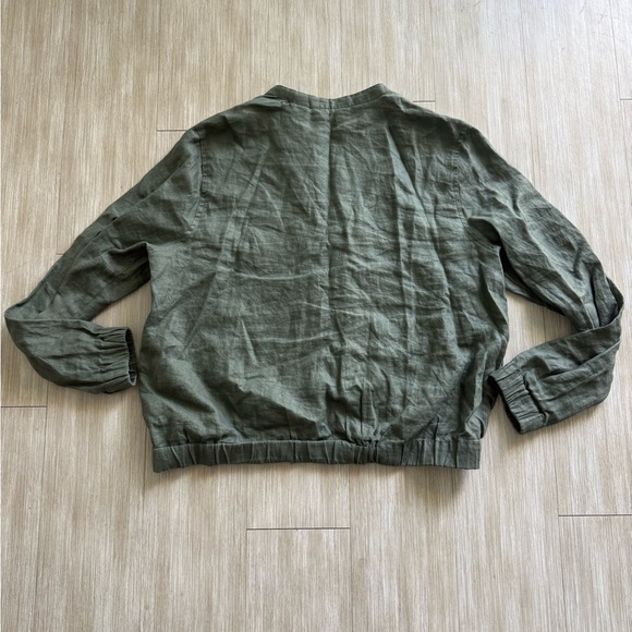 Cynthia Rowley Green Linen Jacket - Picture 3 of 3